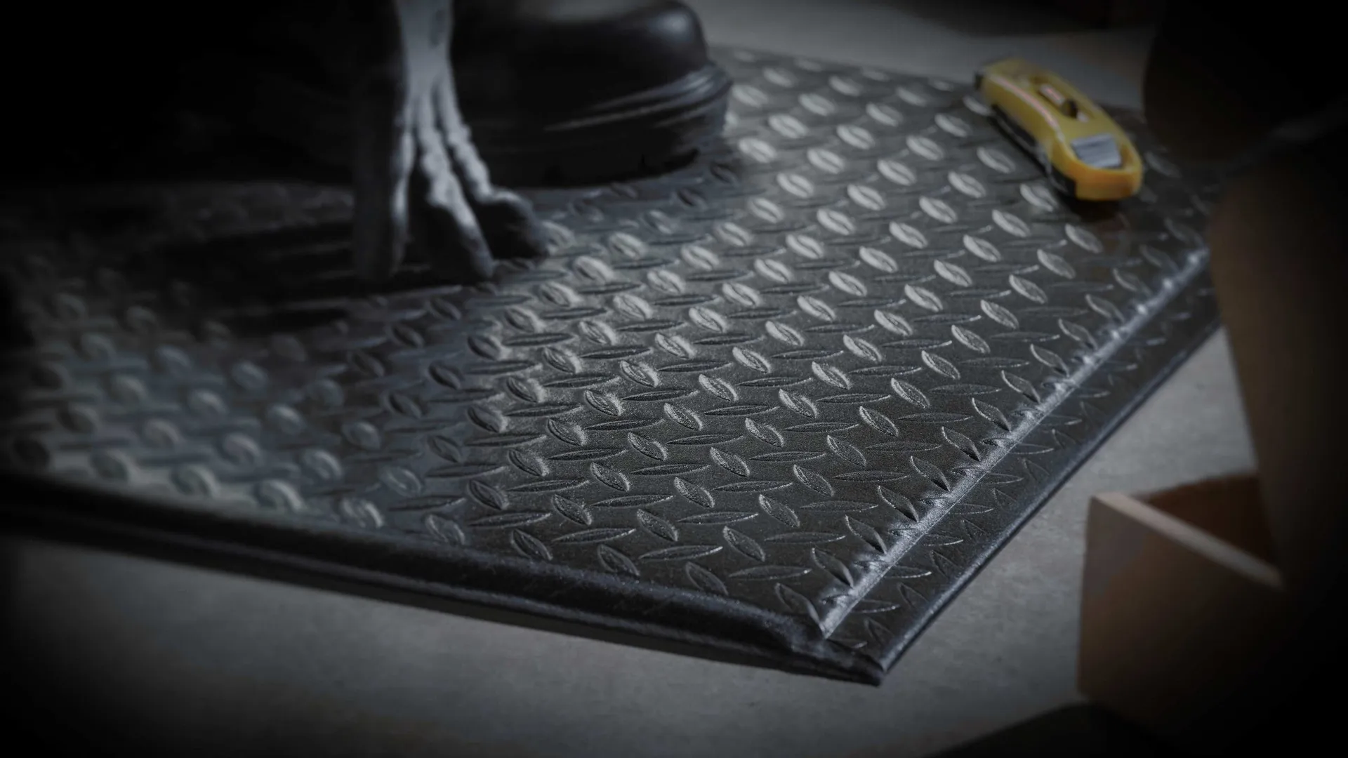 Durable anti-fatigue floor mats made from PVC, nitrile, and rubber materials
